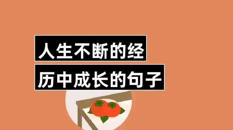 人生不断的经历中成长的句子
