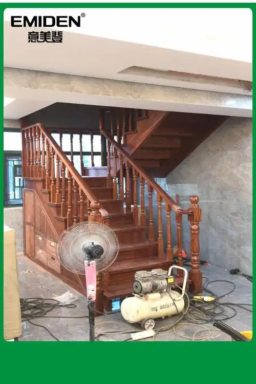 厂家供应复式花梨实木楼梯整体花梨楼梯定制