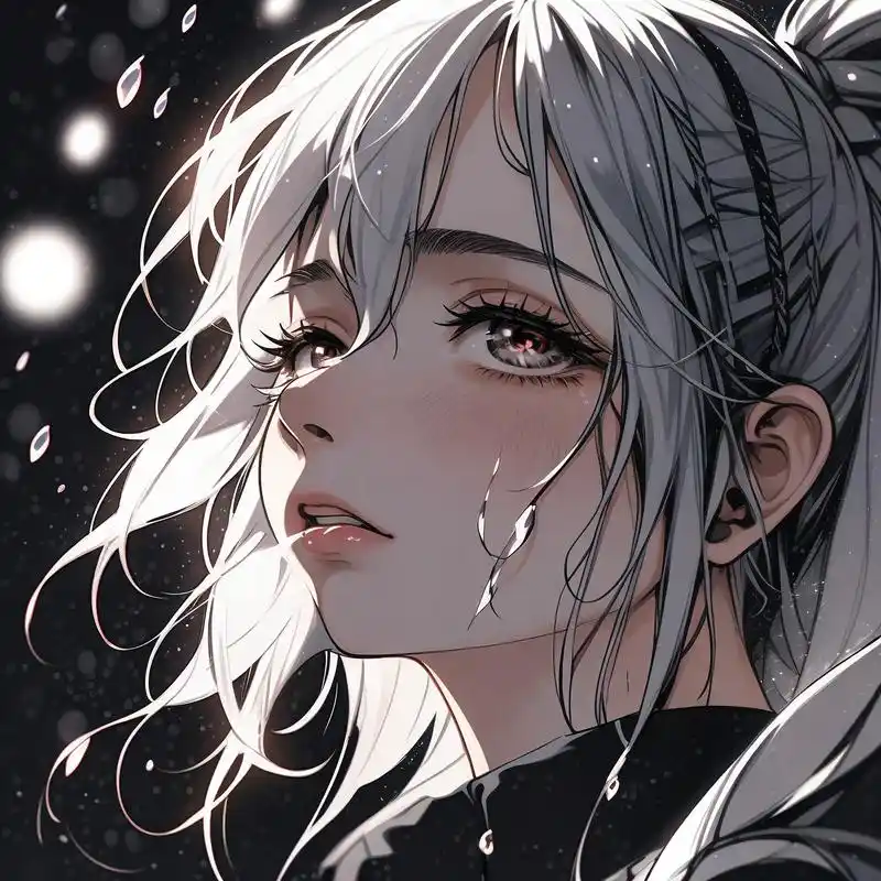 泪目瞬间💧哭泣的女生头像 有时候,泪水是心灵的洗礼,是情感的释放.