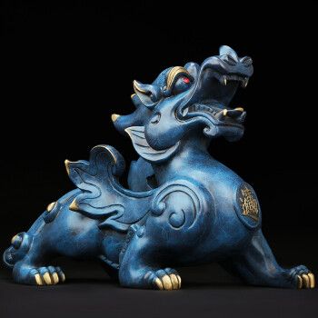 吉善缘招财全铜貔貅摆件一对皮丘聚宝阵家居办公室桌面风水摆设客厅