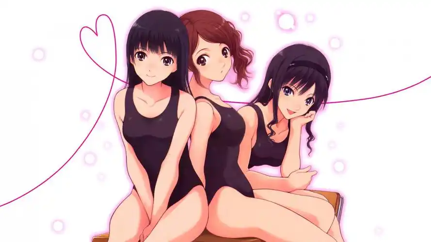 宽屏动漫泳装美女桌面壁纸