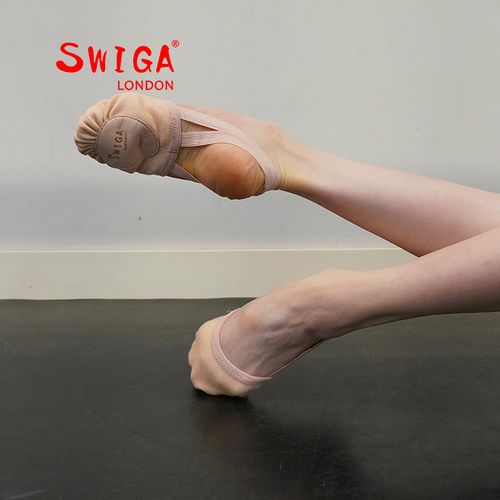 夏季半截舞鞋swiga足尖半掌鞋前脚掌套现代舞鞋子全弹力布体操鞋