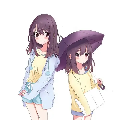 一起画画吧:可爱小姐妹