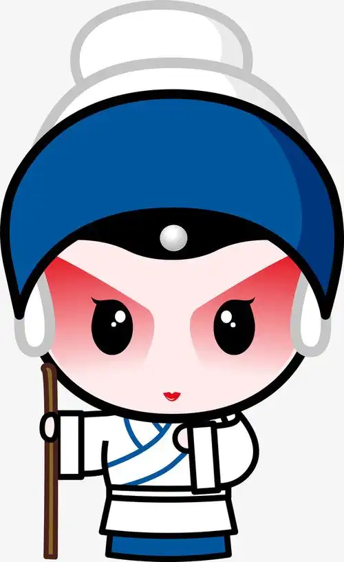 国粹京剧q版全套png动漫老旦