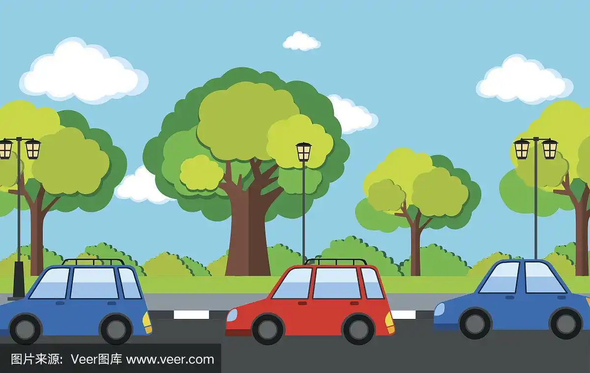 马路上有汽车的场景