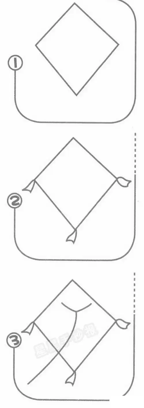风筝简笔画图片画法