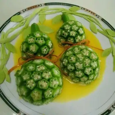 这道秋葵摆盘,我打赌99%的人都没吃过