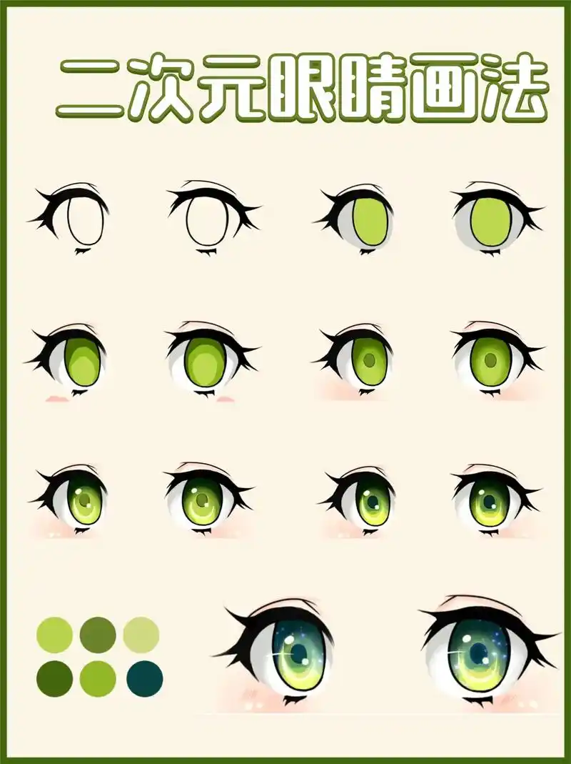零基础绘画教程05二次元眼睛怎么画71.