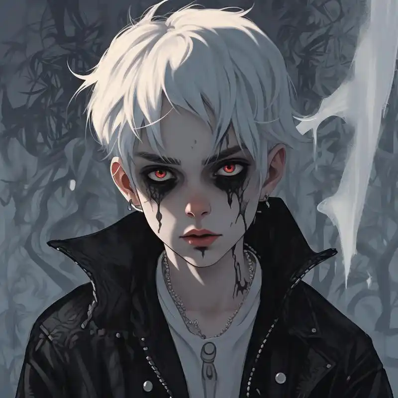 0369♂15暗黑风吸血鬼男生漫画头像94