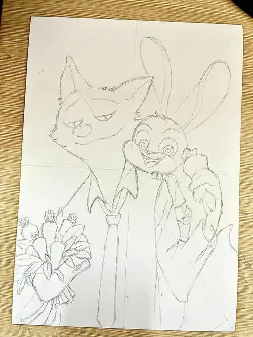 疯狂动物城马克笔步骤图