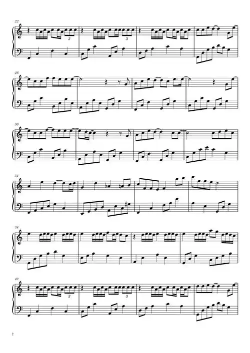 周杰伦【说好不哭-周杰伦-简易c调钢琴谱】_在线免费打印下载-爱弹琴