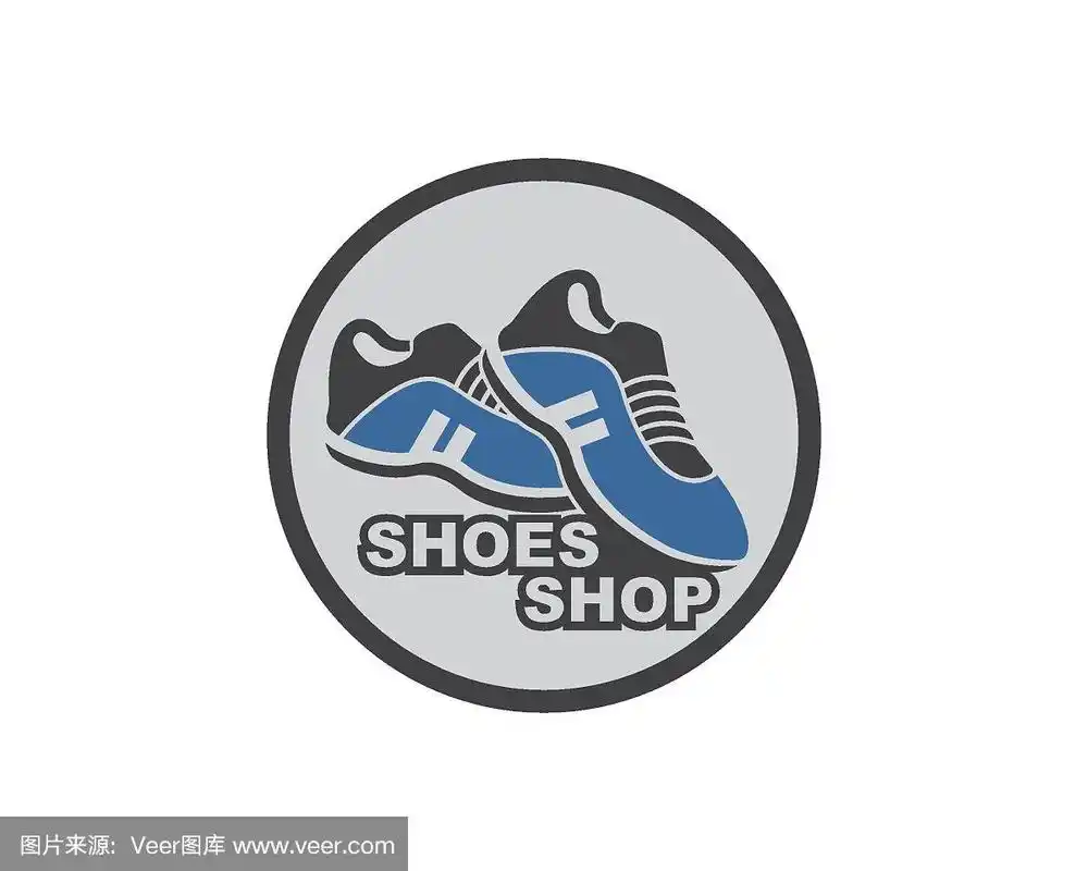 鞋子图标标志矢量插图设计
