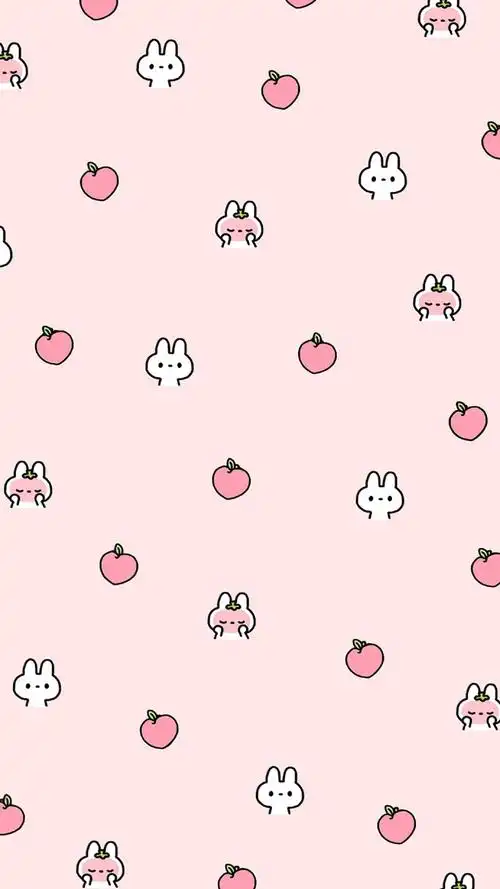 小清新可爱卡通平铺图片手机壁纸