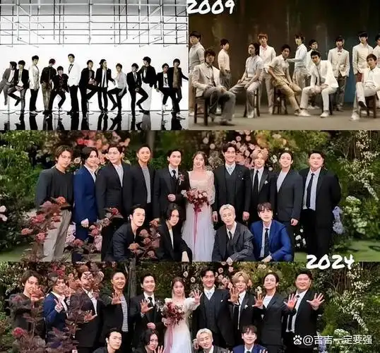 super junior厉旭婚礼上合体,13人合影,周觅,刘宪华,韩庚都在