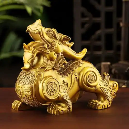 铜貔貅摆件公母一对独角金钱貔貅招财皮丘家用店铺开业乔迁礼品