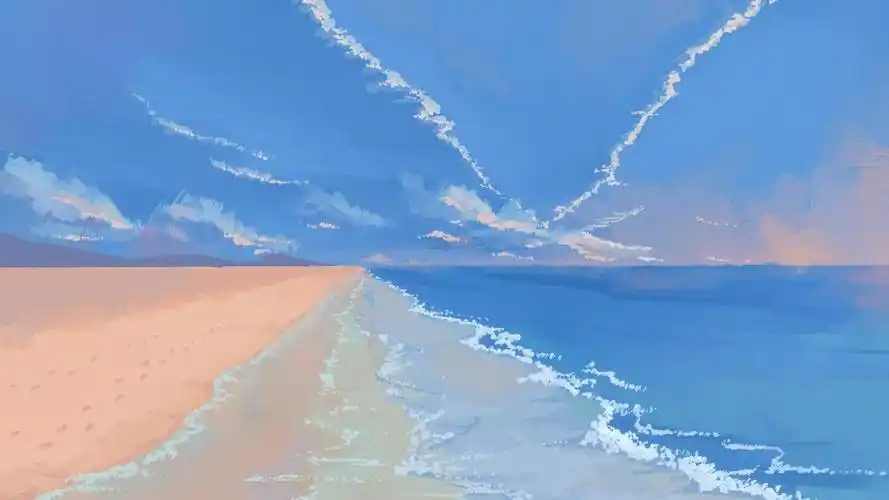 治愈系简约意境手绘插画桌面壁纸_风格壁纸_壁纸下载_美桌网