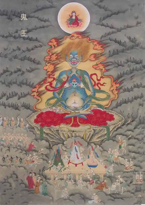 定制面然大士画像 鬼王图片 卷轴挂画 水晶摆台 相纸塑封 结缘