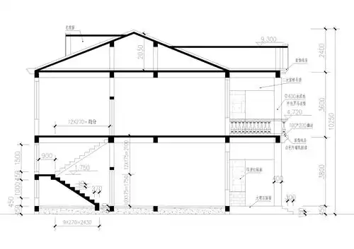 建筑剖面图建筑轴立面图天沟大样图柱配筋图