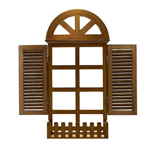 地中海风格假窗不带栅栏欧式假窗户壁挂百叶窗墙面装饰画壁饰【10