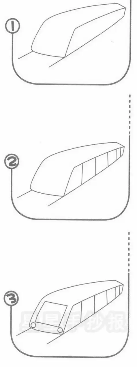 地上的地铁站简笔画