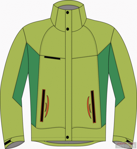 设计稿一款男冲锋衣款式图请大家指教
