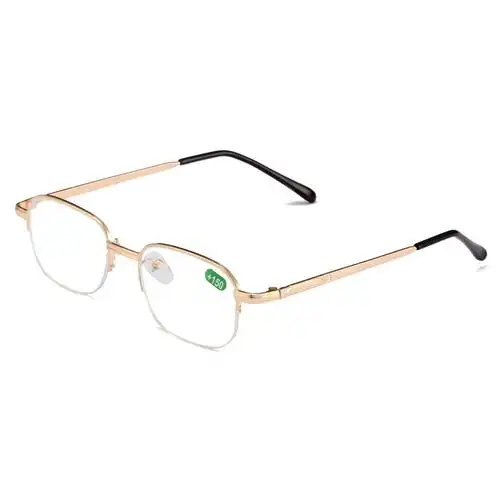 吉祥半框树脂老光眼镜 金色