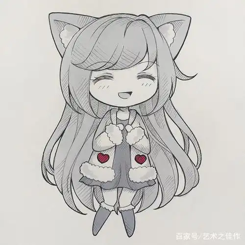 超可爱的手绘动漫美少女,喜欢的求抱走