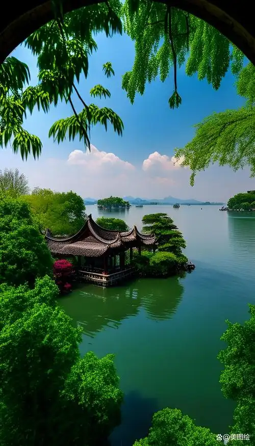 西湖美景如画,简直人间仙境