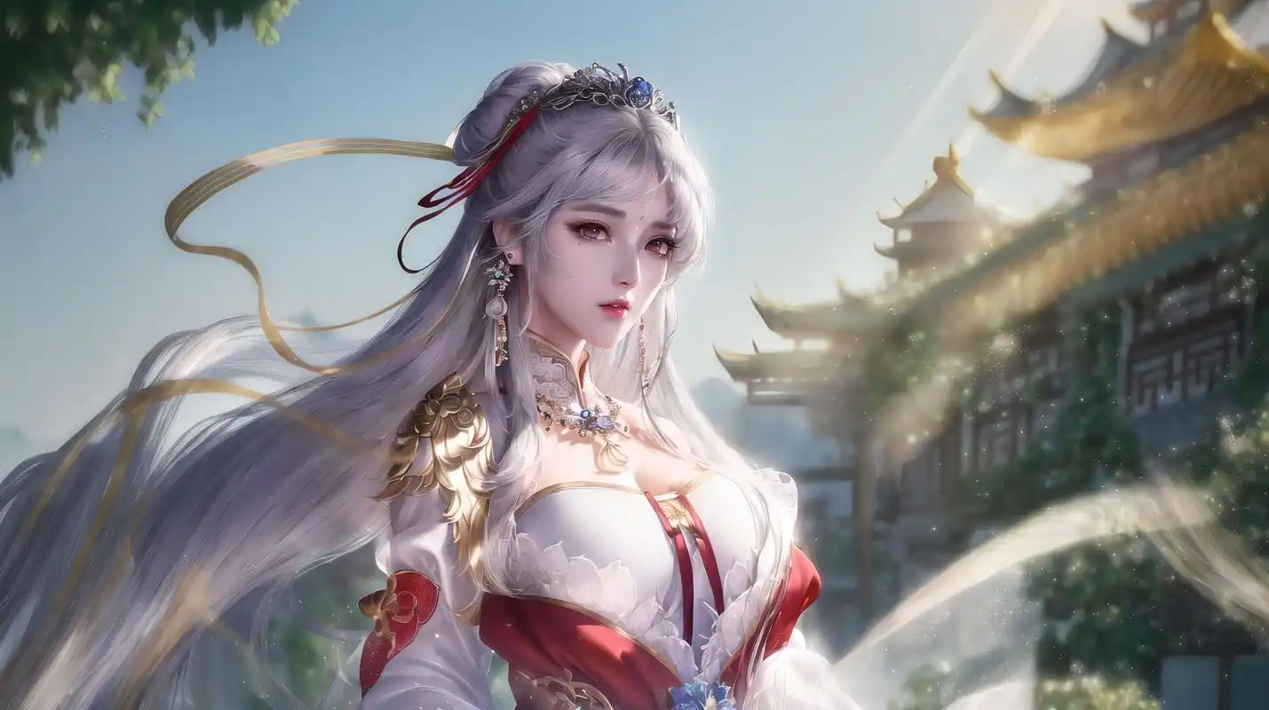 二次元白发美女(偏古风)[给力]