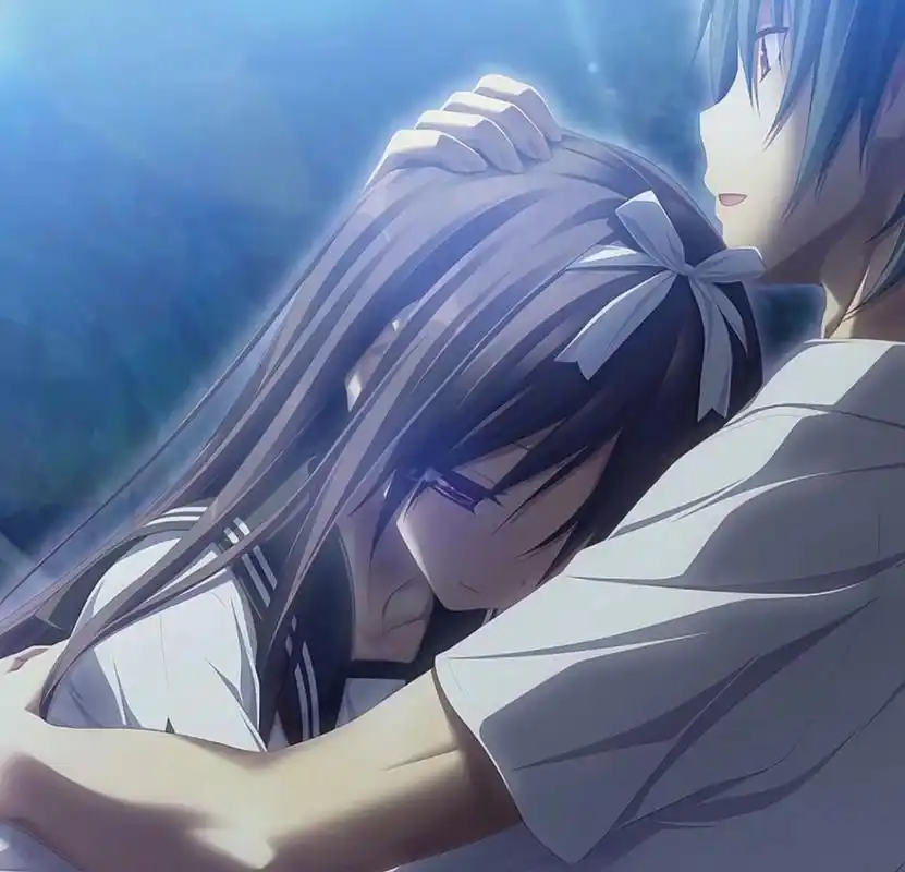 后来是你说的离开,所以 我们是扯平了吗#头像分享# #情头# #蓝色系