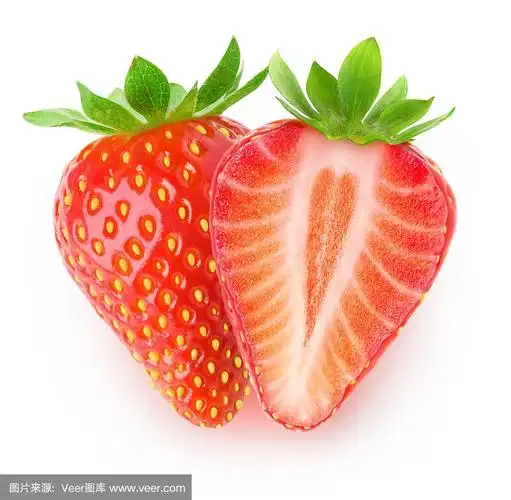 孤立的削减草莓