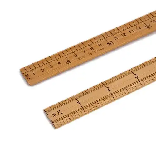 忆品良 市尺裁缝尺一尺二尺木尺30cm一米竹尺尺子量衣尺米尺裁缝尺量