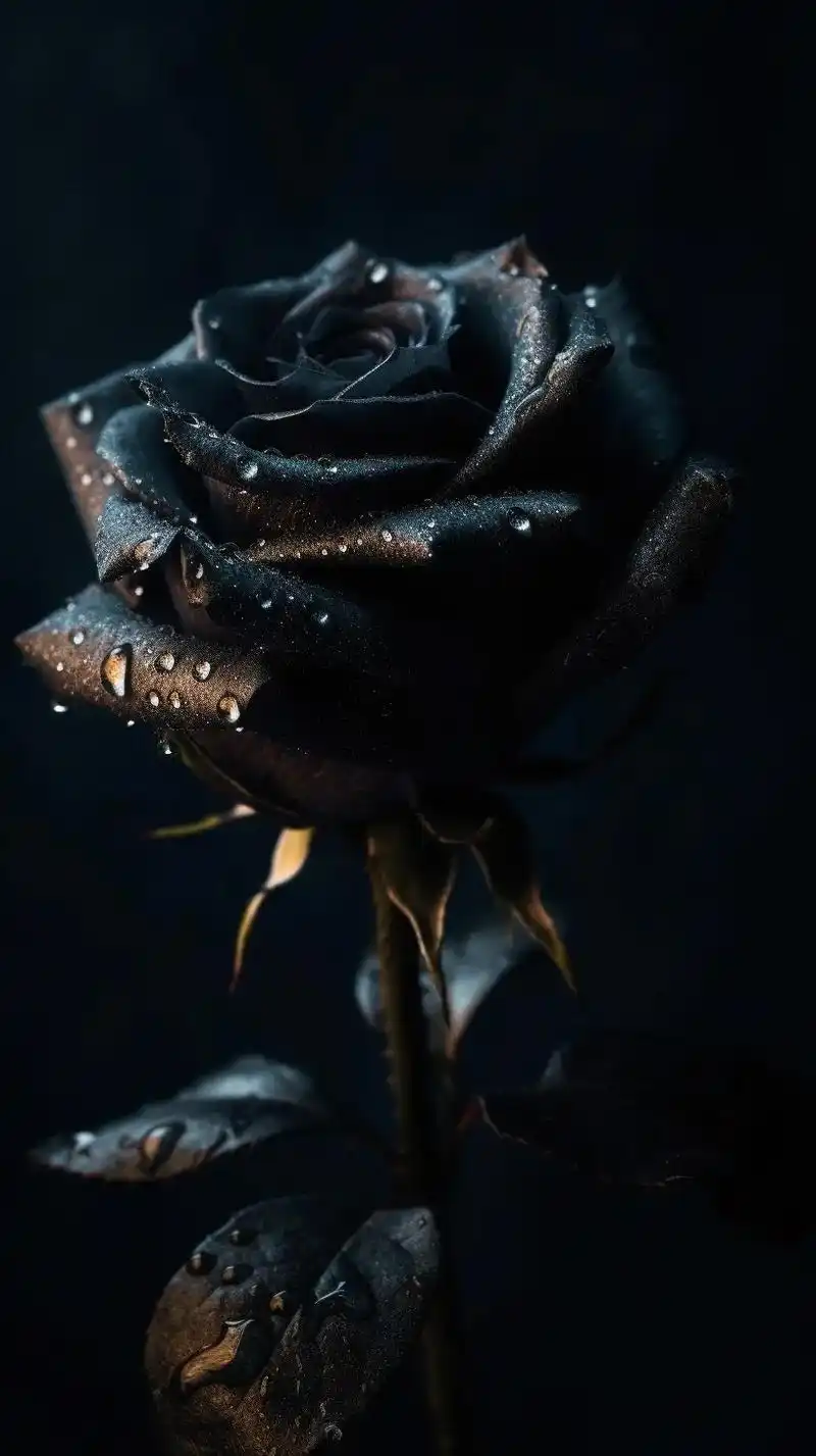 迷人眼眸的黑玫瑰 | 高清壁纸版分享.黑玫瑰的花语:温柔真心 - 抖音
