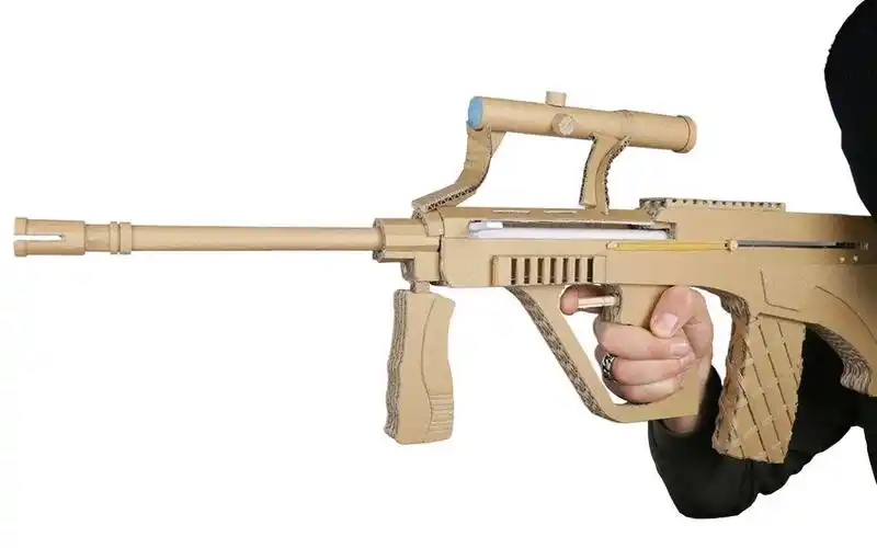 纸板diy | aug 突击步枪 | 液压玩具枪制作过程-生活视频-搜狐视频