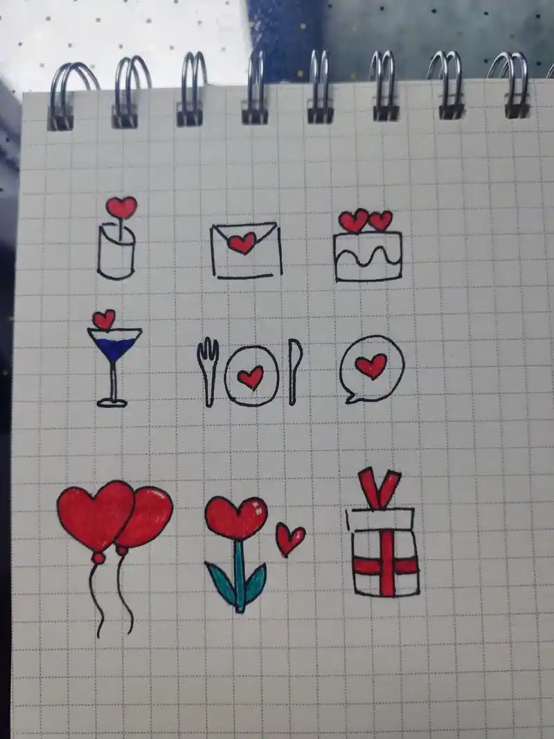 动动可爱的小手一起来画520简笔画吧