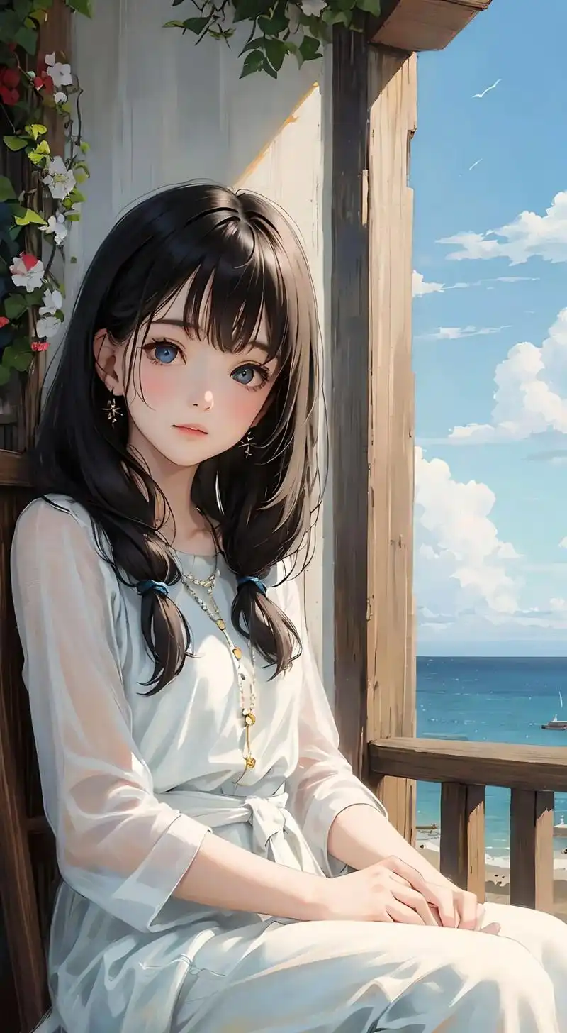 夏日的风吹起了谁的长发…#漫画女孩 #手机壁纸 #图文来了 - 抖音