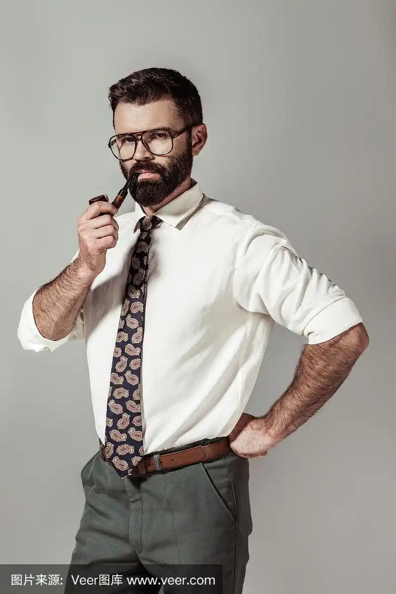 衬衫,男人,灰色,络腮胡子,男性美