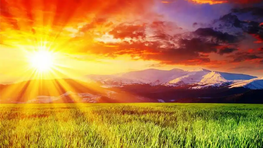 唯美日出暖阳风景图片电脑壁纸