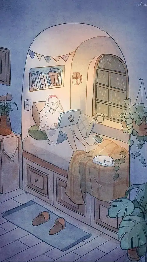 治愈系小清新手绘图片,唯美动人的故事系列插画