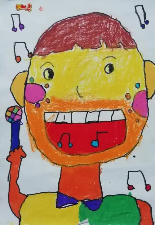 姿如小朋友初学画