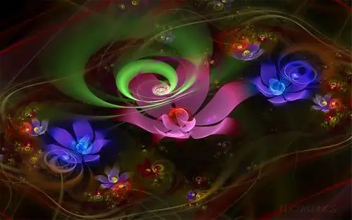 3d梦幻花卉精美高清壁纸