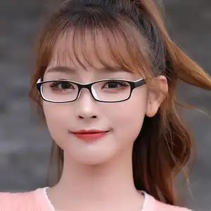 宝视眼镜小框男女小方眼镜黑白长脸形全框配高度数近岛防蓝光变色