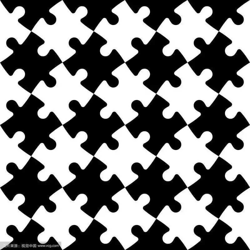 黑白拼图拼图无缝拼接背景
