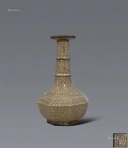 1116宋哥窑八棱节节高赏瓶