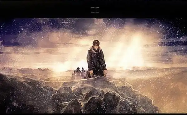 盗墓笔记 小哥在长白山上对着山脉深深一跪.