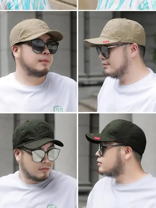 帽子大头围适合圆脸大码鸭舌帽男大号大脸头大胖子特大夏天棒球帽帽子
