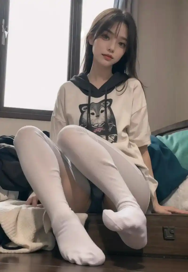 可爱的小白袜.#大长腿 #甜美女孩 #穿搭 #女生的脚 #袜 - 抖音