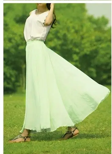 夏季包臀裙纱裙拖地雪纺半身裙子大码波西米亚长裙大摆仙女裙