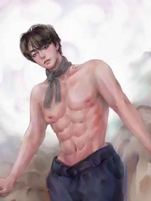 惊某位男明星腹肌照疑泄露