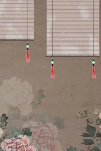 工笔花卉文艺古典背景